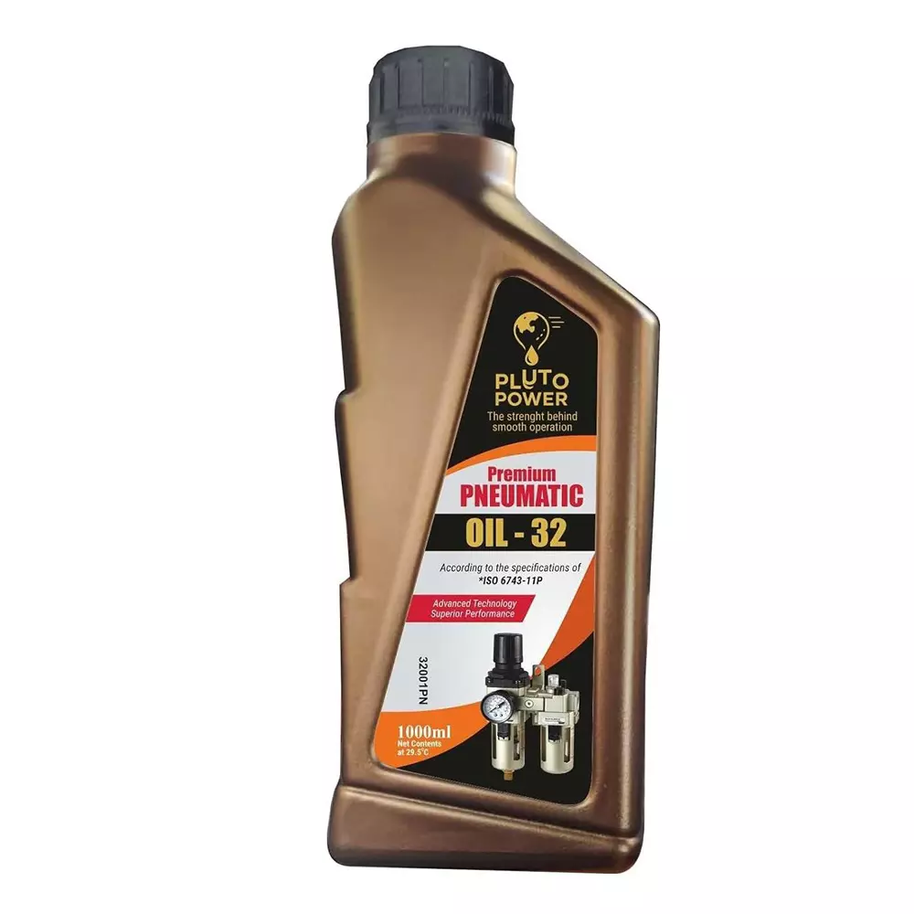 Pluto Power Frl Pneumatic Oil German Quality Liquid Form 1 L Bottle 32 Grade Compatible With All Frl Units & Air Tools, (Pack of 20 Pcs)
