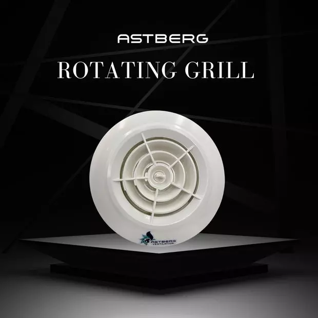 Astberg Rotating Grill Diffuser White 150 mm (6 inch), ARD150