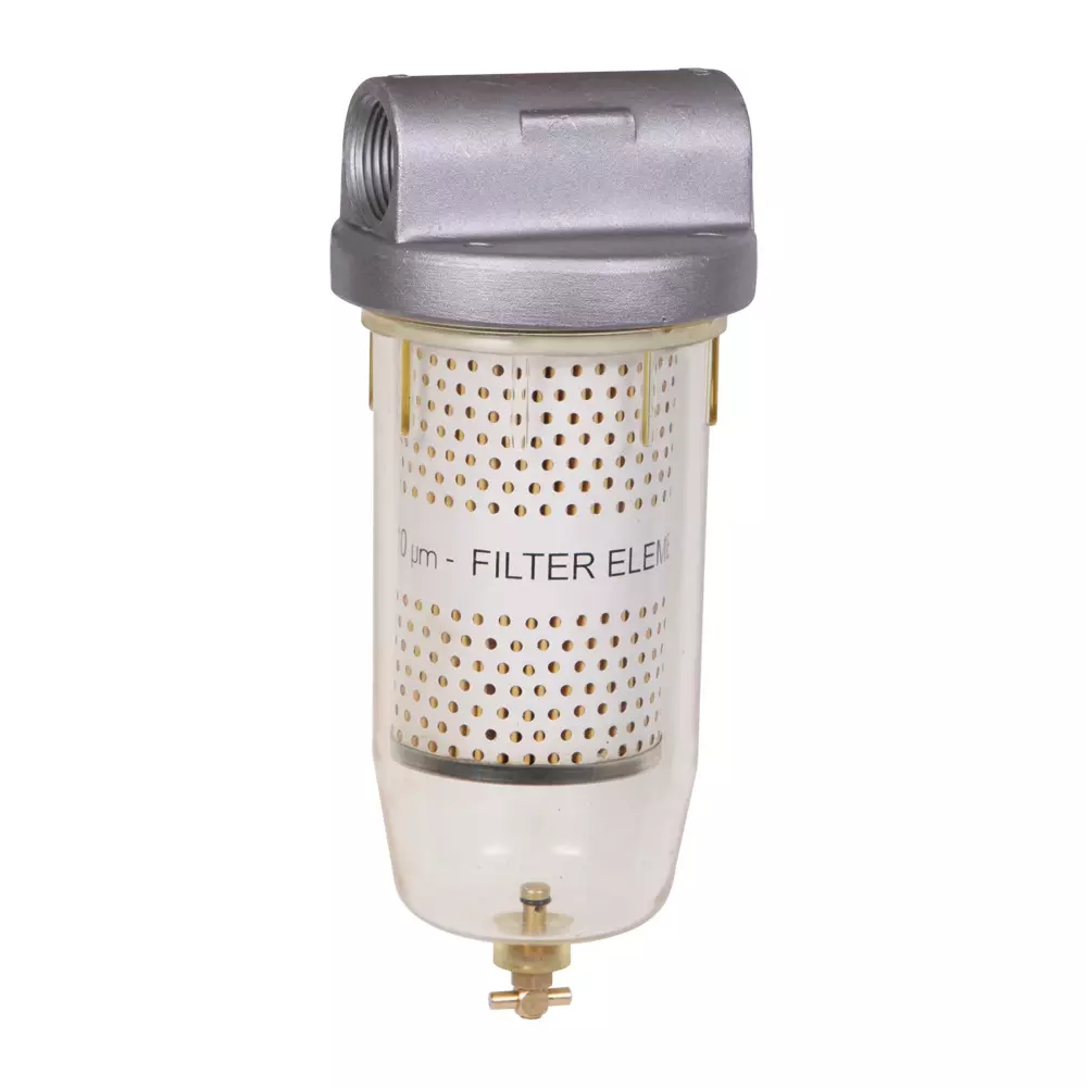 Groz High Flow Fuel Filter, Upto 50 PSI Max Working Pressure and 3/4 inch (19 mm) BSP (F) Thread Size, FFL/01/3-4/N