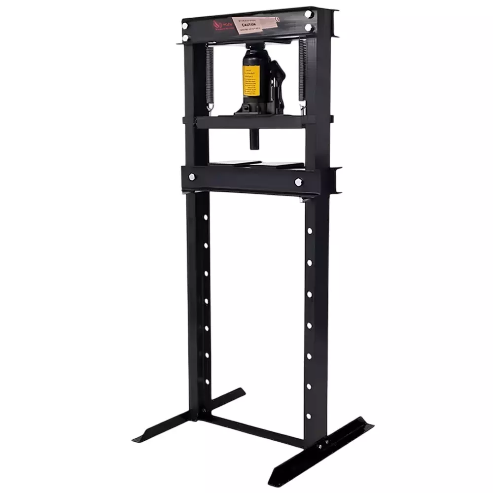 Voltz Hydraulic Floor Press with Press Plates and H Frame, 30 Ton Load Capacity and 60 inch (152.4 cm) Overall Height