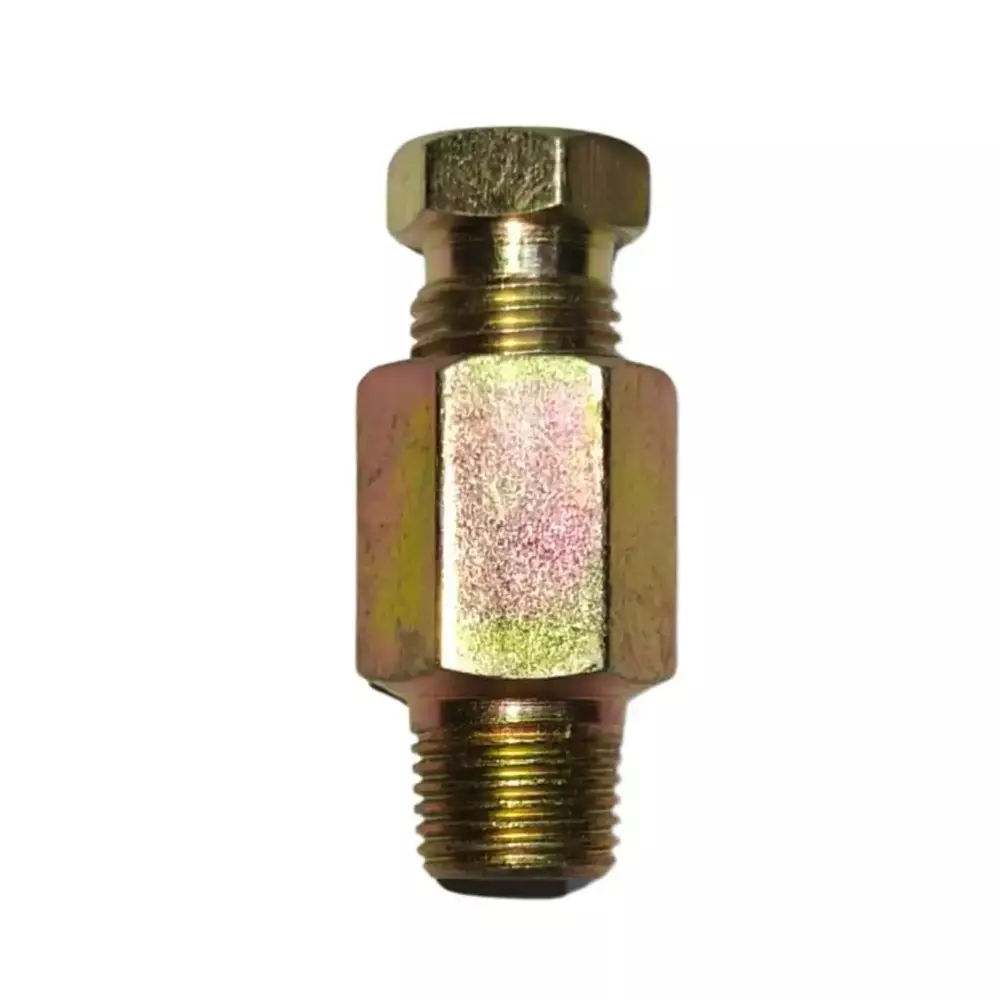 GENERIC Lubrication Male Connector Size 4x1/8 in Golden Metal Body for Lubrication of Moving Parts