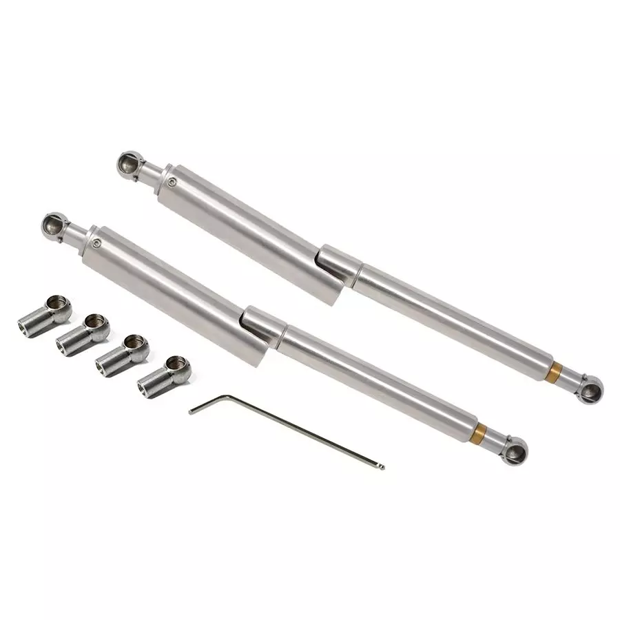 RS PRO Gas Strut Steel 650 N 400 mm Extended 150 mm Stroke 18 mm Rod Dia M8 x 1.25 Thread, 2687085
