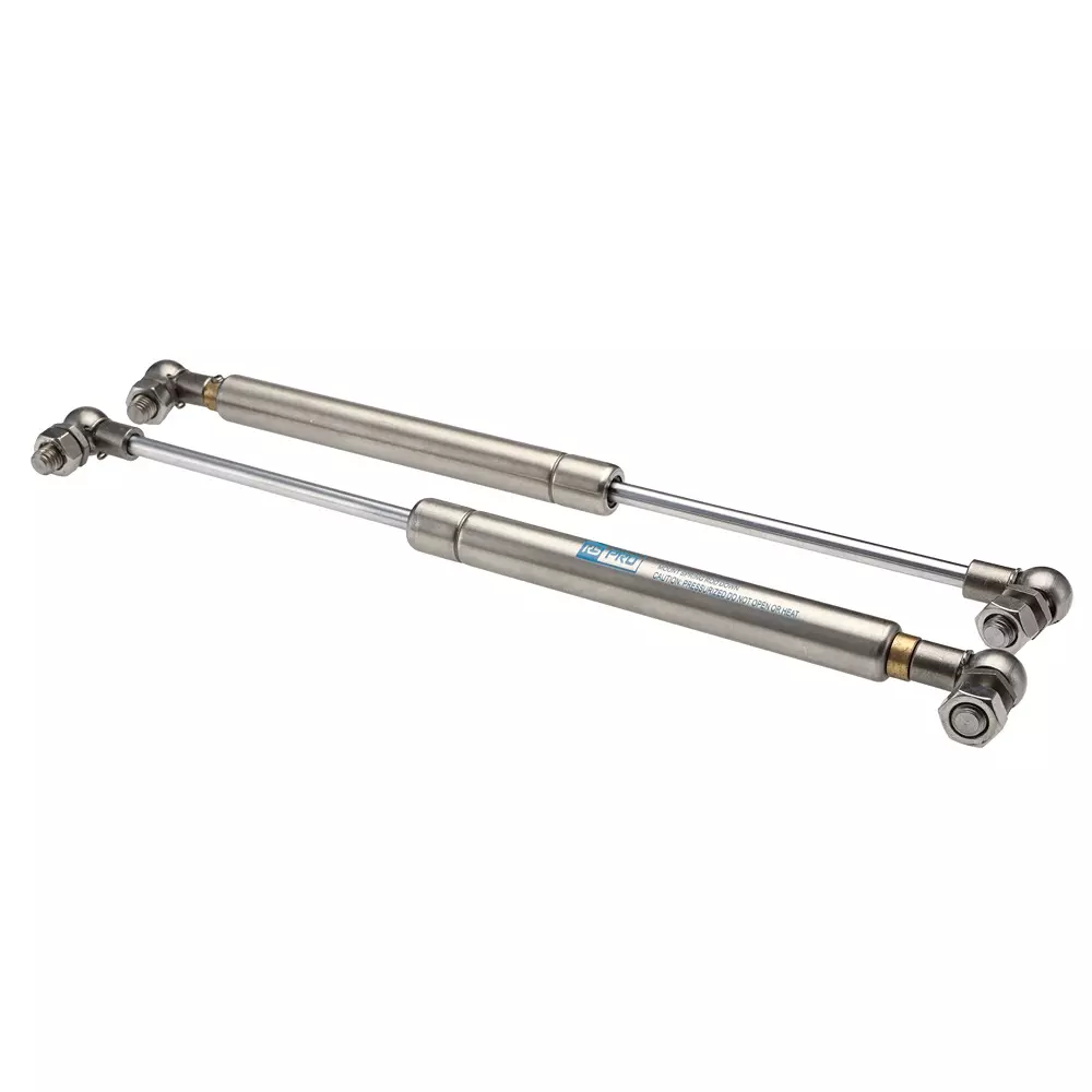 RS PRO Gas Strut Stainless Steel 2500 N 550 mm Extended 200 mm Stroke 14 mm Rod Dia M10 x 1.5 Thread, 2687080