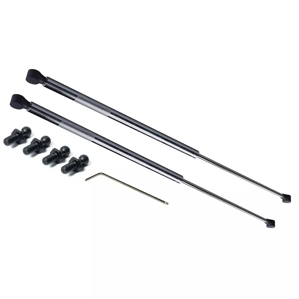RS PRO Gas Strut Stainless Steel 2500 N 950 mm Extended 400 mm Stroke 14 mm Rod Dia M10 x 1.5 Thread, 2687083