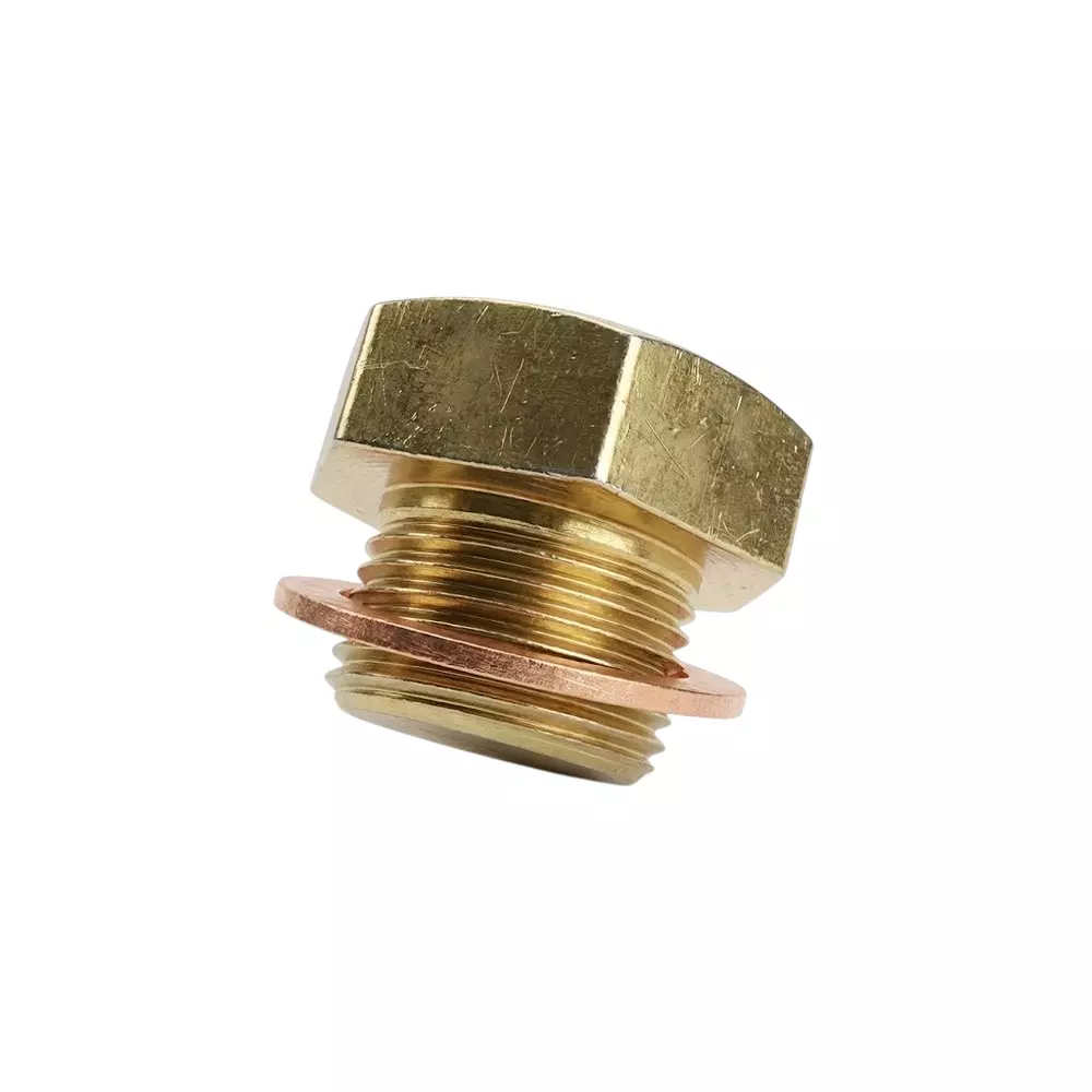 GENERIC Lubrication Plug Size M8 in Golden Metal Body for Lubrication of Moving Parts