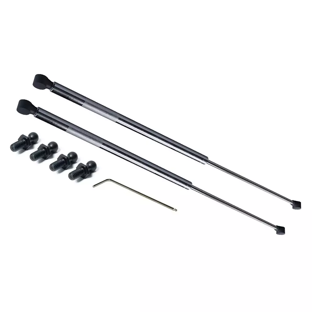 RS PRO Gas Strut Stainless Steel 1200 N 505 mm Extended 200 mm Stroke 10 mm Rod Dia M8 x 12.5 Thread, 2687077