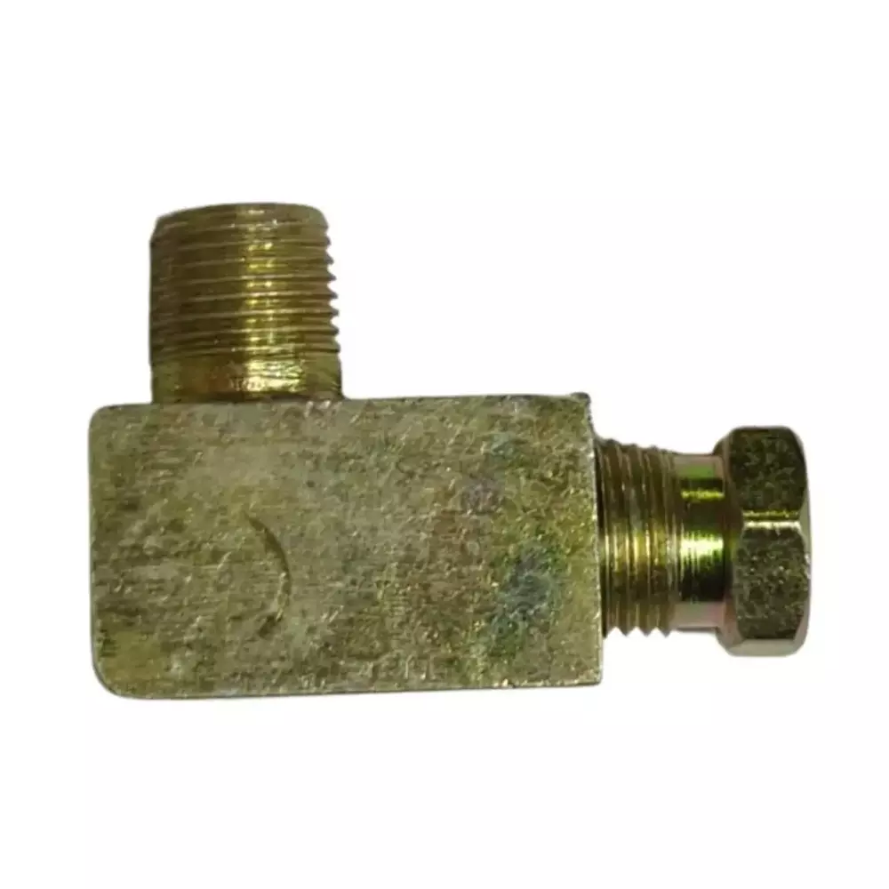 GENERIC Lubrication Male Elbow Size 4x1/8 in Golden Metal Body for Lubrication of Moving Parts