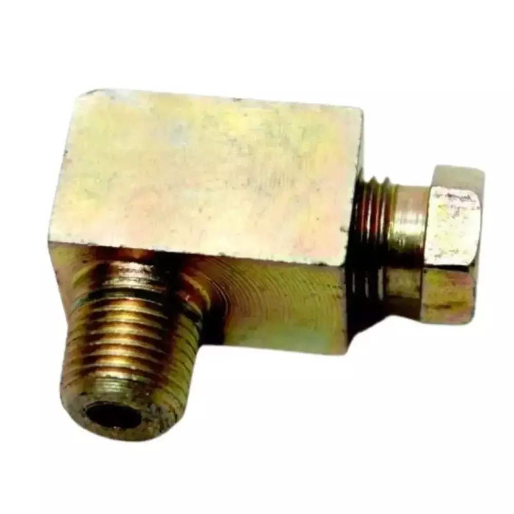 GENERIC Lubrication Male Elbow Size 4x1/8 in Golden Metal Body for Lubrication of Moving Parts