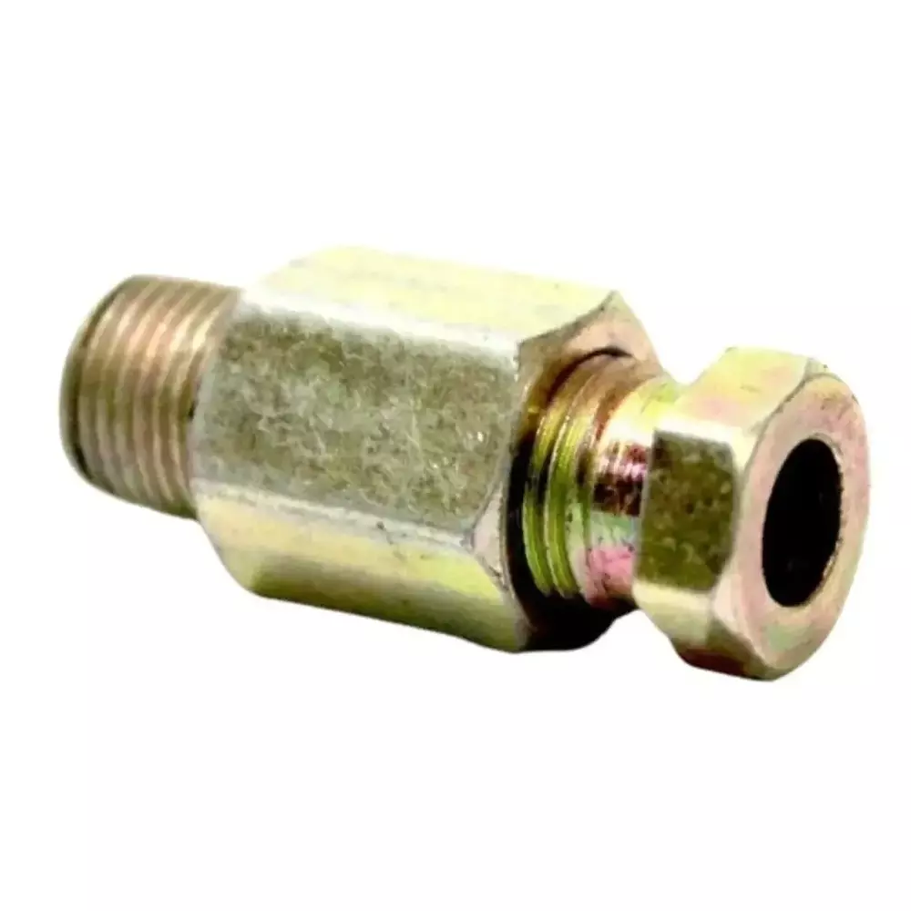 GENERIC Lubrication Male Connector Size 4xM8 in Golden Metal Body for Lubrication of Moving Parts