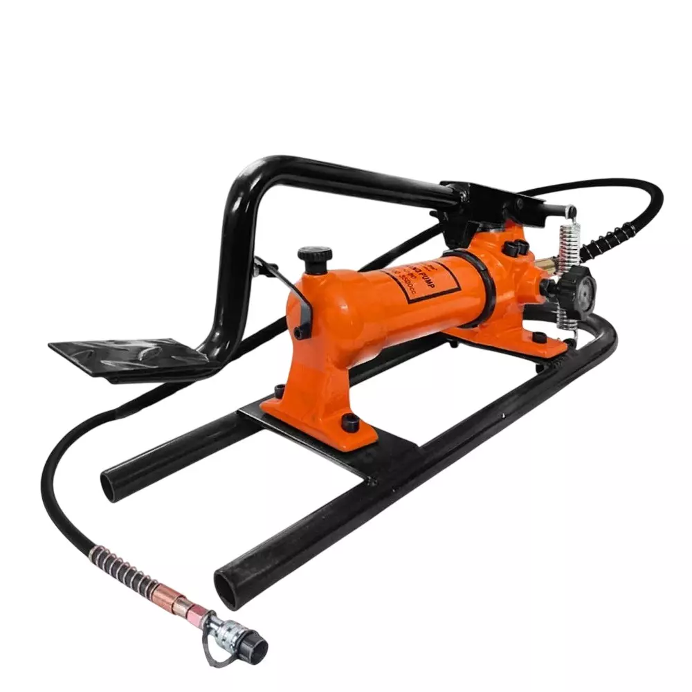 Voltz Hydraulic Foot Pump Single Acting Design, 3000-3500 cc Oil Capacity and Alloy Steel Body, VZ-FP-180