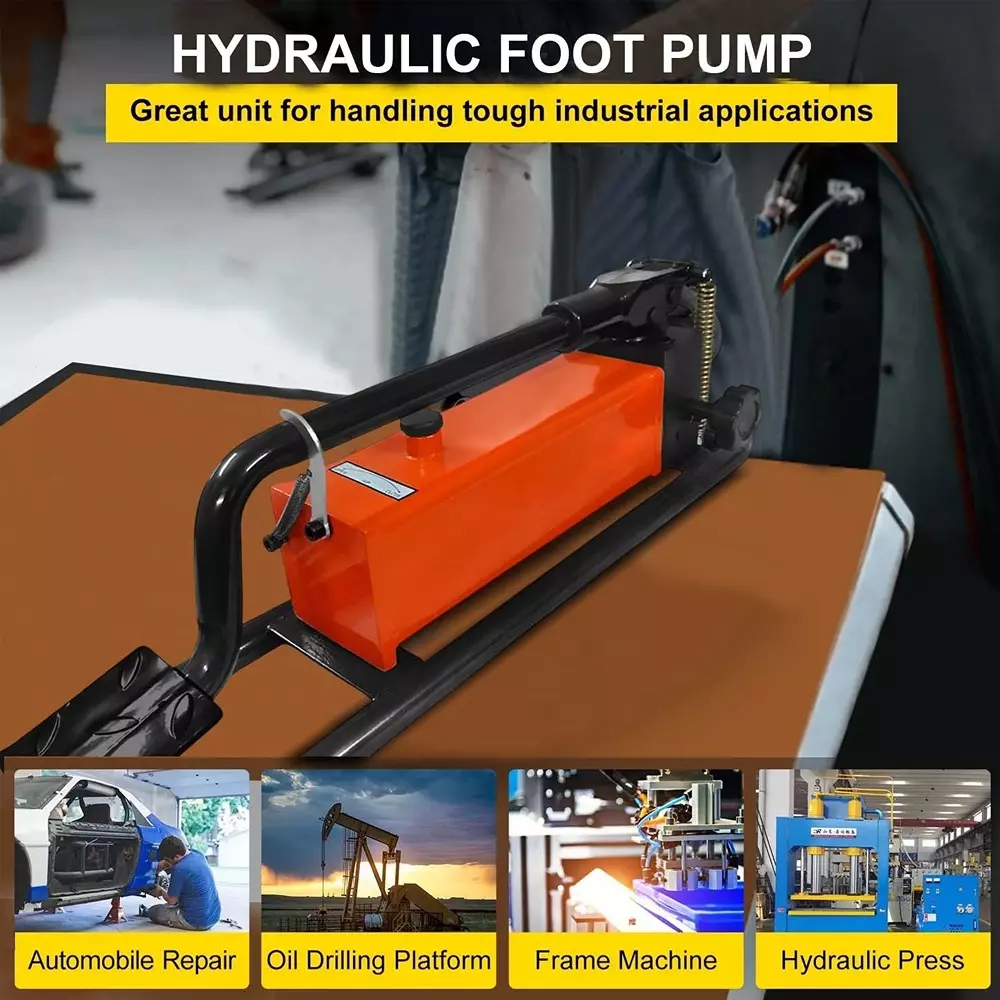 Voltz Hydraulic Foot Pump Single Acting Manual Operated and High-Quality Alloy Steel Body, VZ-FP-700