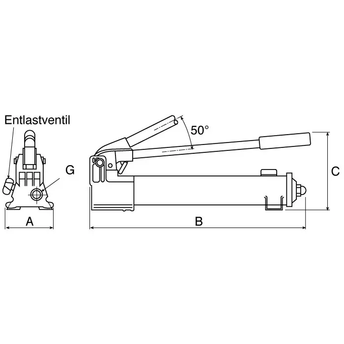 Enerpac Two Speed Hydraulic Hand Pump 901 cm³ 25.4 mm Cylinder Stroke 700 bar, P392