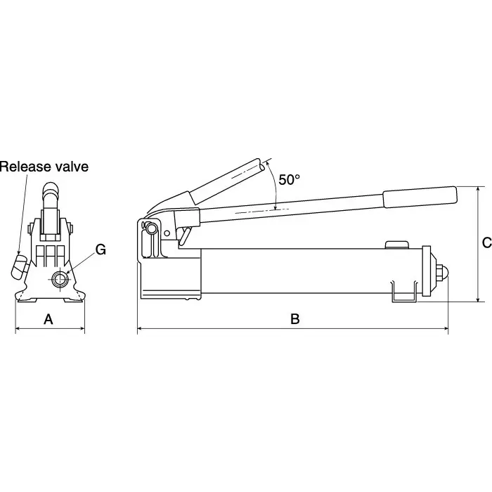 Enerpac Single Speed Hydraulic Hand Pump 901 cm³ 25.4 mm Cylinder Stroke 700 bar, P391