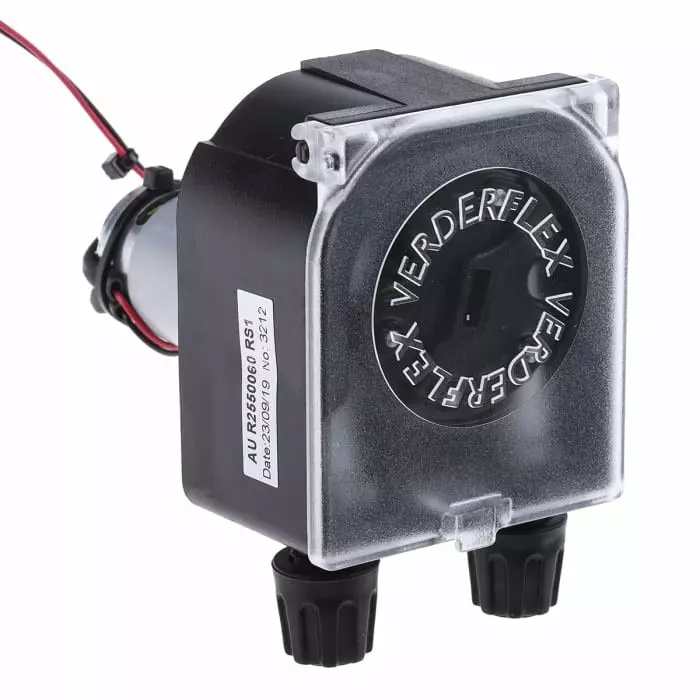 Verderflex Peristaltic Electric Operated Positive Displacement Pump 0.12L/min 1 bar 12 V DC, AU R2550060 RS1