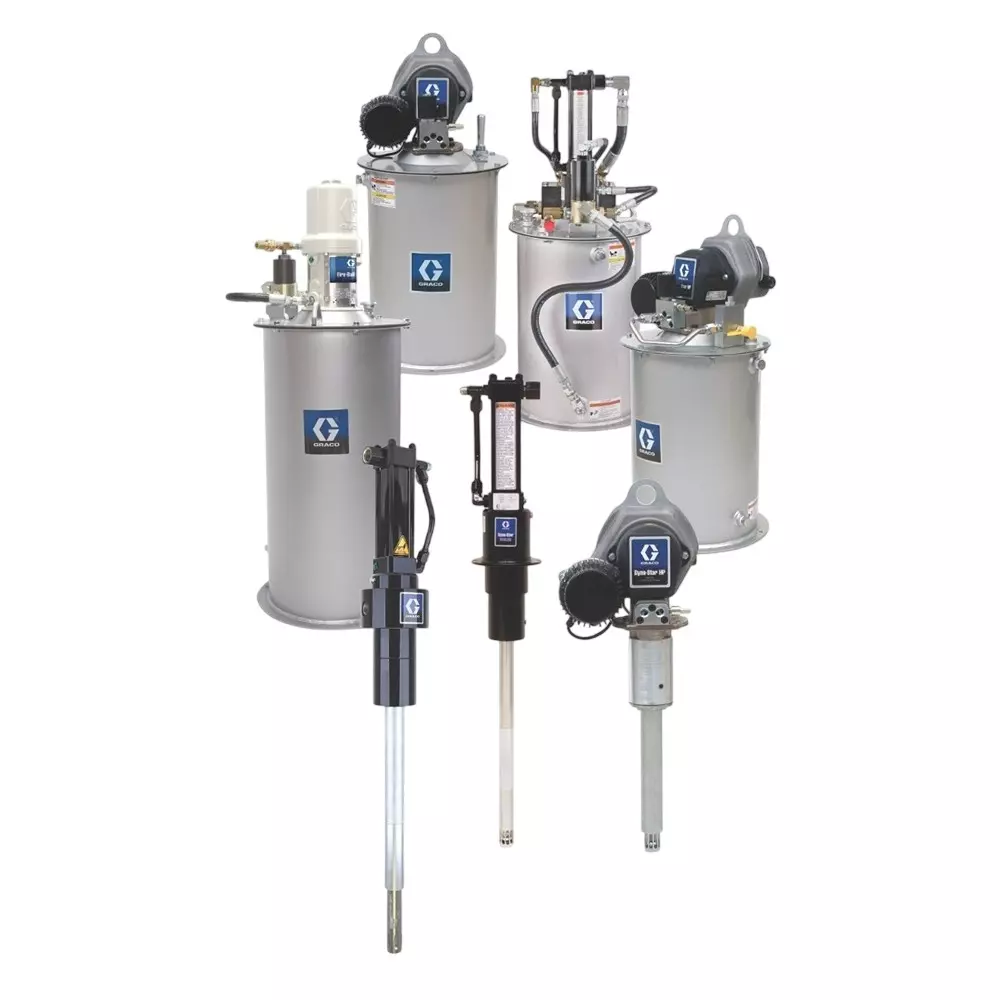 Graco Dyna-Star Electric Lubrication Pump 180 Kg Reservoir Capacity 9.52 mm (3/8 inch) Fluid Outlet NPT Thread, 77X003