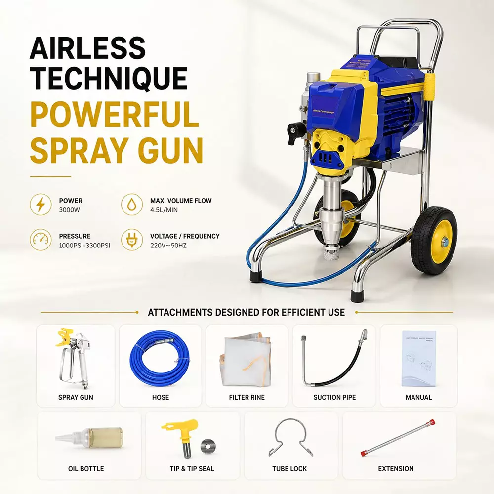 pilot-3000-w-airless-putty-sprayer-885-with-1000-3000-psi-pressure-range-and-45-lpm-flow-rate-dg-al-885