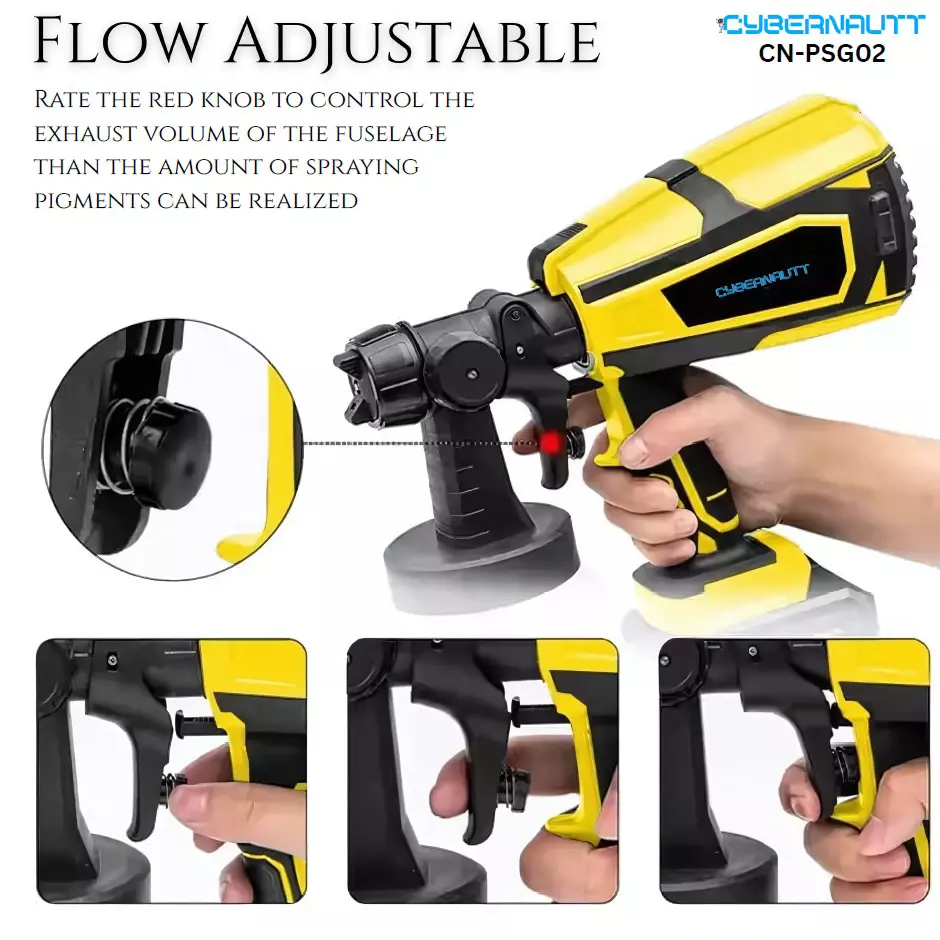 Cybernautt Paint Sprayer With 800 ml Container 32000 RPM Motor Speed 600 W, CN-PSG02