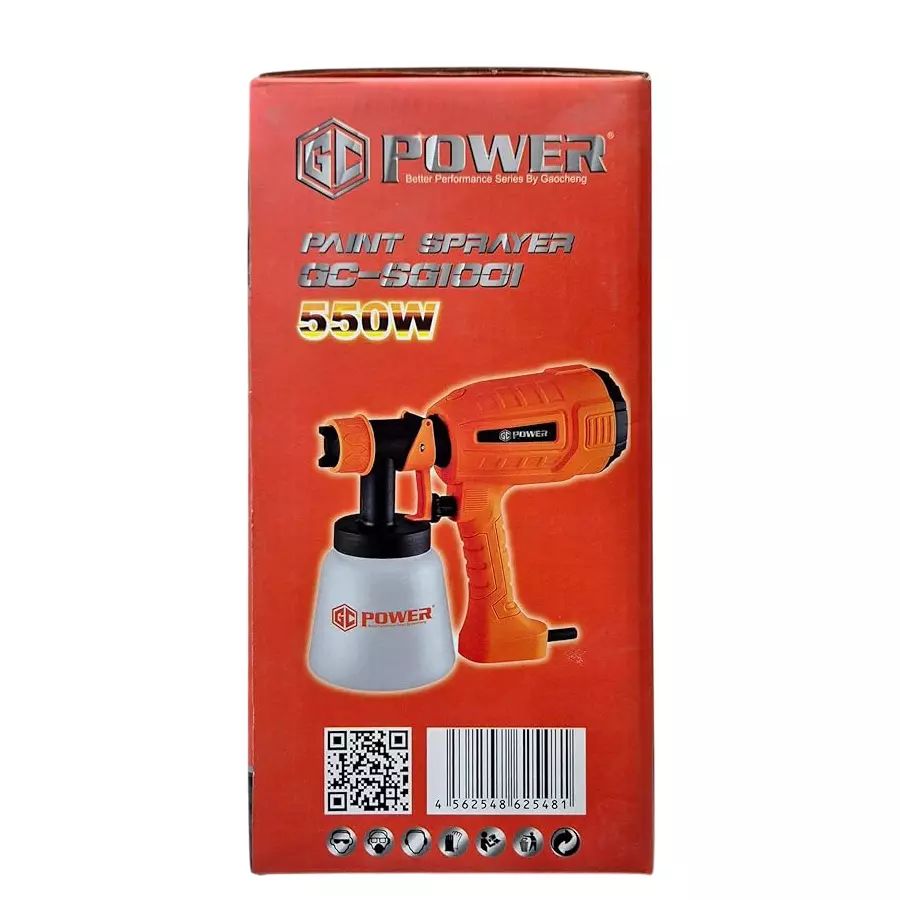 GC POWER Paint Sprayer 550 W Power Consumption and 1 L Tank Capacity, GC-SG1001