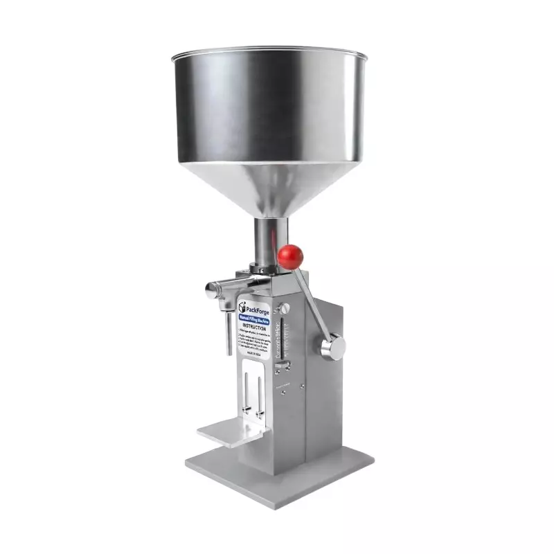 PackForge Manual Cream and Paste Filling Machine Hand Operated 5-50 ml Filling Capacity, PFA-LFM-B-M