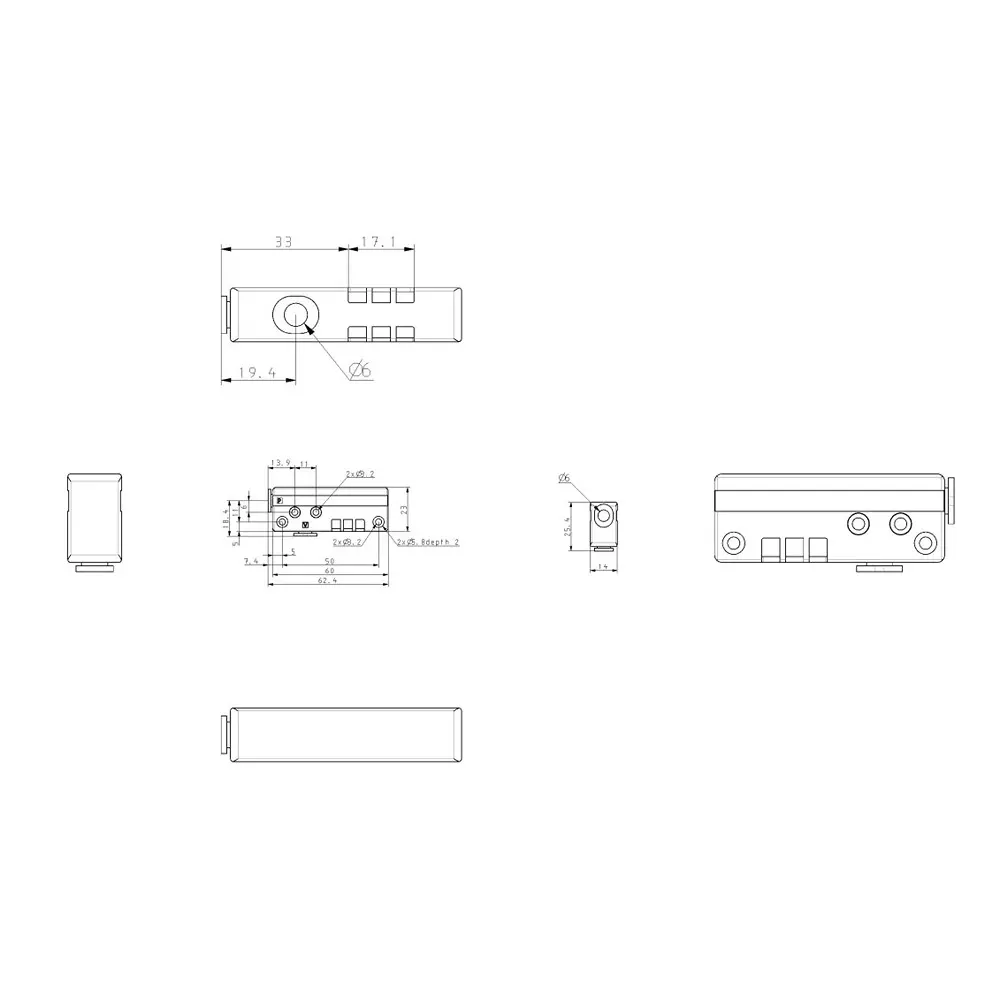 SMC ZH Φ6x1 mm Vacuum Ejector for One-touch fittings, ZH10BSA-06-06