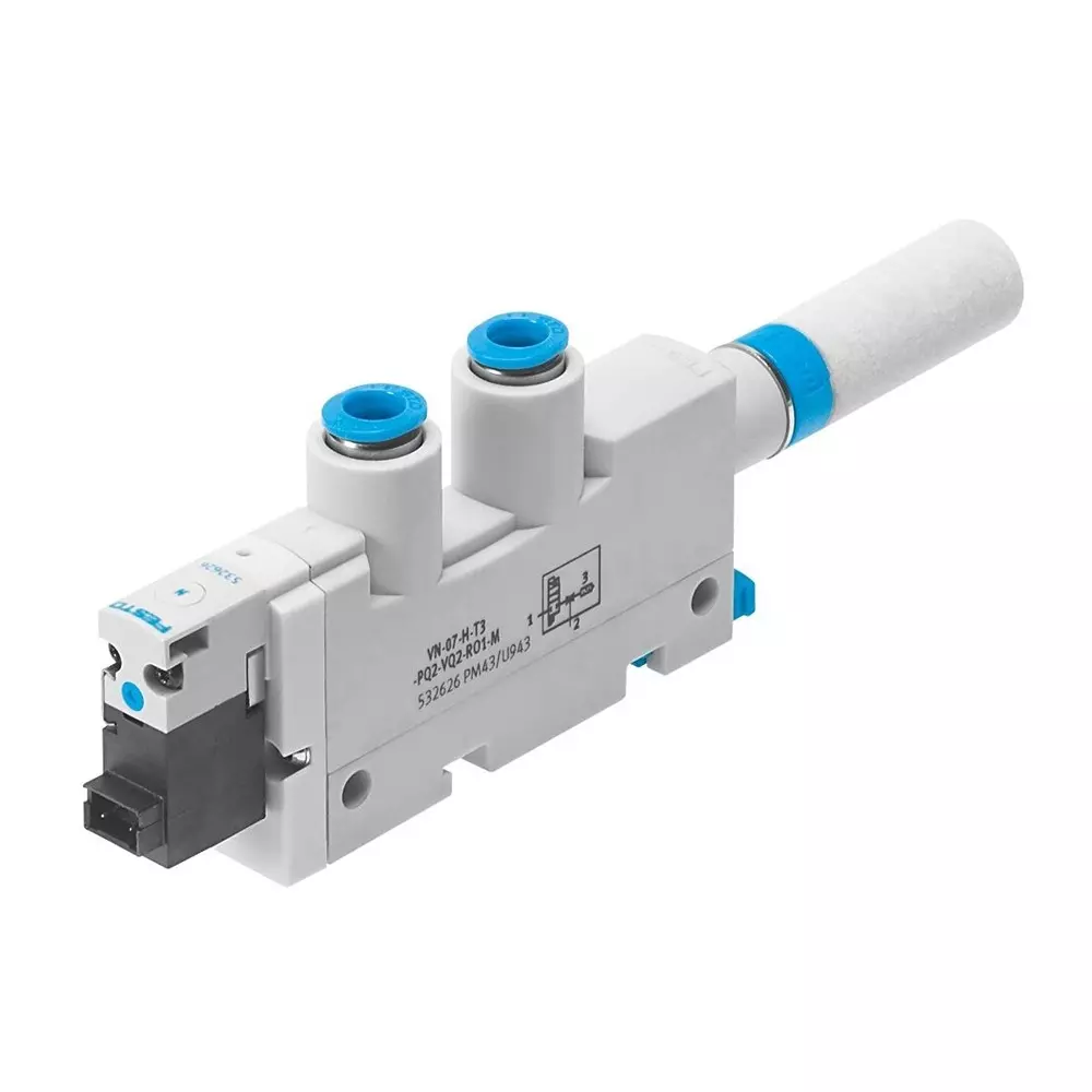 FESTO Vacuum Generator T-Shape Design 2 - 8 Bar Operating Pressure 0 °C - 50 °C Media Temperature, 532636