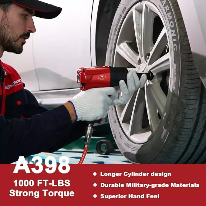Aeropro Pneumatic Air Impact Wrench 1/2 inch (12.5 mm) 7800 RPM, A398