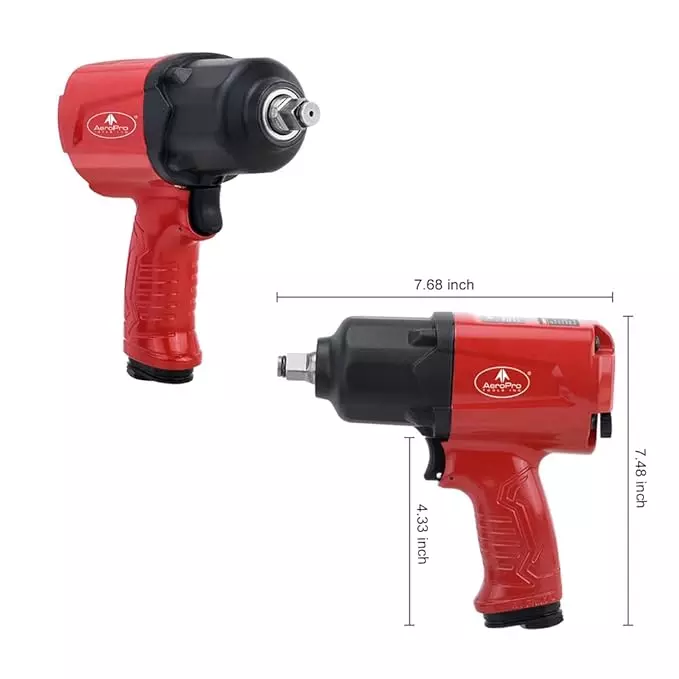 Aeropro Pneumatic Air Impact Wrench 1/2 inch (12.5 mm) 7800 RPM, A398