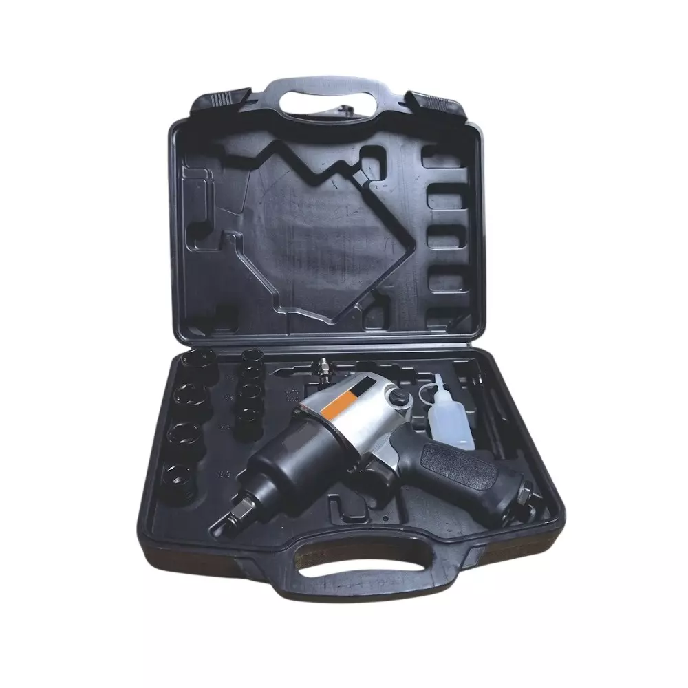 INTECO 1/2 Inch (12.7 mm) Square Drive Twin Hammer Air Impact Wrench 680 Nm Torque 7000 RPM Speed, AT 439KSG