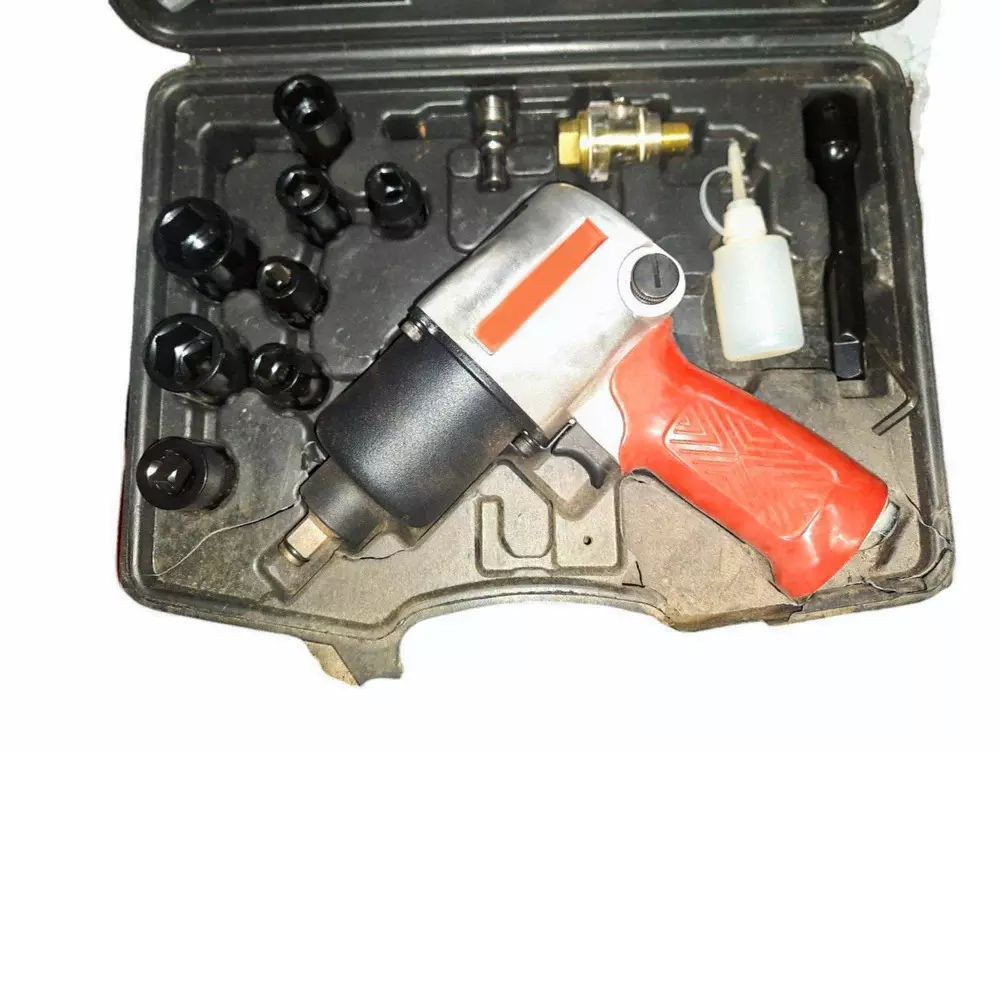 INTECO Air Impact Wrench Kit 1/2 inch (12.7 mm) Square Drive and 576 Nm Torque, AT 239KSG