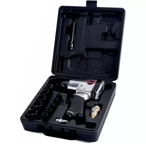 Aeropro Air Impact Wrench Kit Black 1/2 Inch (13 mm) Square Drive Size 7500 rpm Speed for Industrial Use, PNT-3