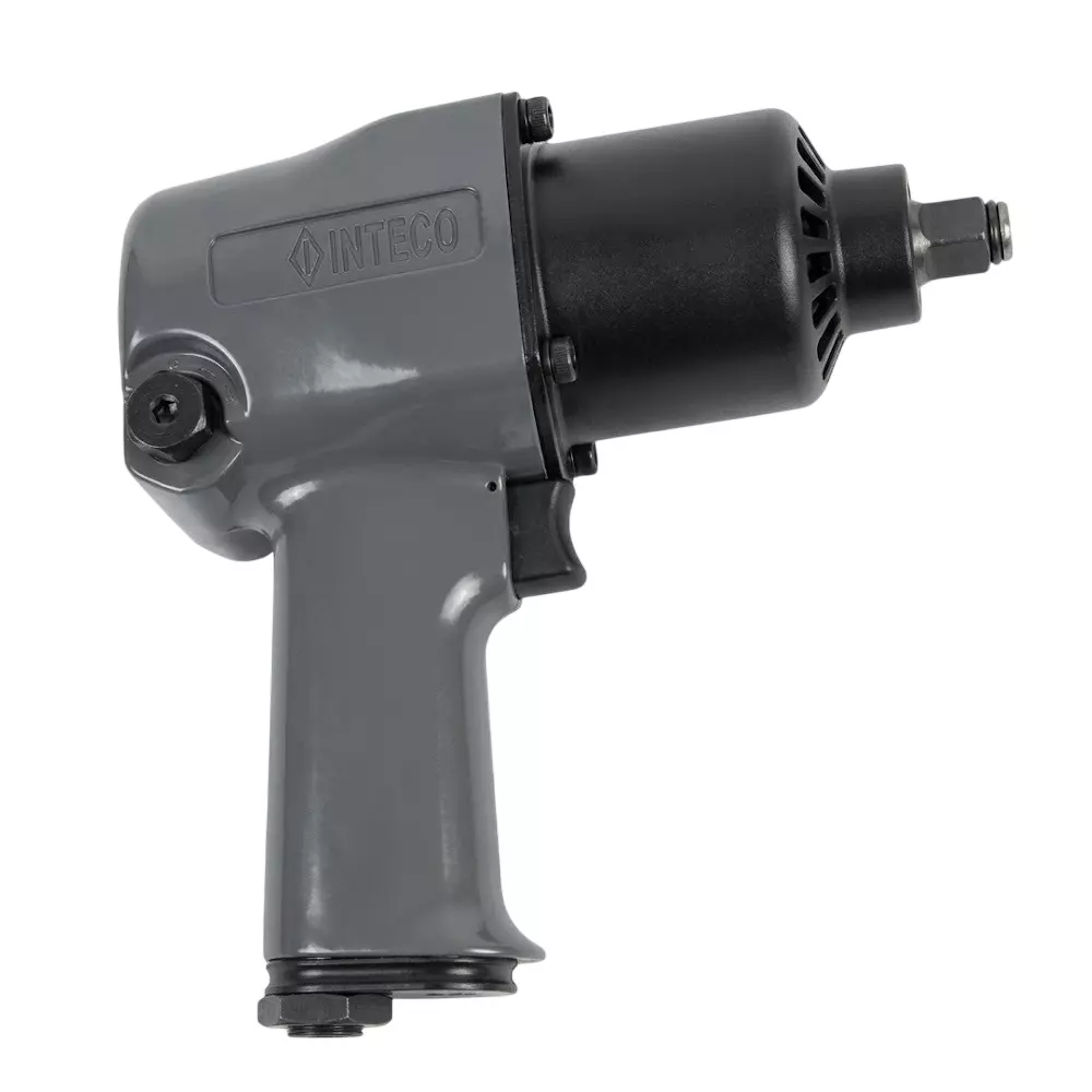 INTECO 1/2 Inch (12.7 mm) Square Drive Twin Hammer Impact Wrench 850 Nm Torque 7000 RPM Speed, AT 444