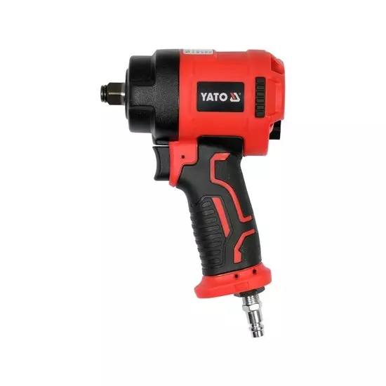 Yato 1/2 inch (12.7 mm) Drive Mini Air Impact Wrench 1200 NM Torque and 142 LPM Air Flow, YT-09515