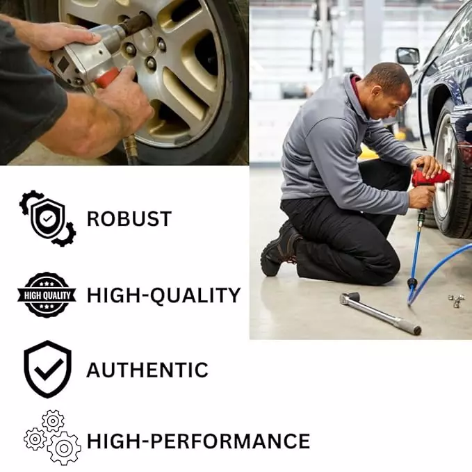 INTECO Heavy Duty Air Impact Wrench 8 cfm Air Consumption and 576 Nm Torque, AT 439