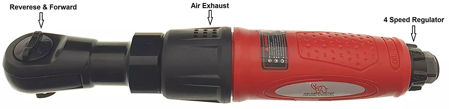 Techno AT 5059 A 12.7 mm (1/2 Inch) 180 RPM Air Ratchet Wrench