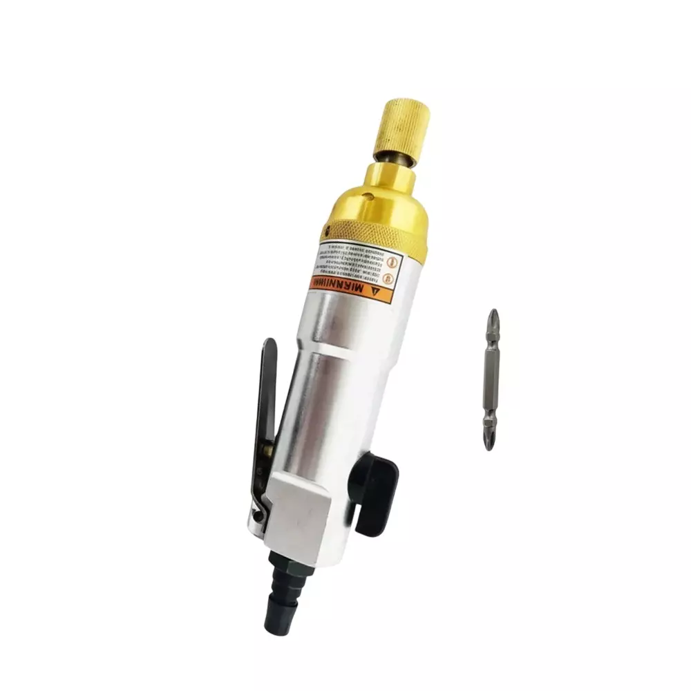 XLNT Pneumatic Screw Driver Silver & Gold Color Metal Body for Fabric Work, Light Wood Working, XTSD 98