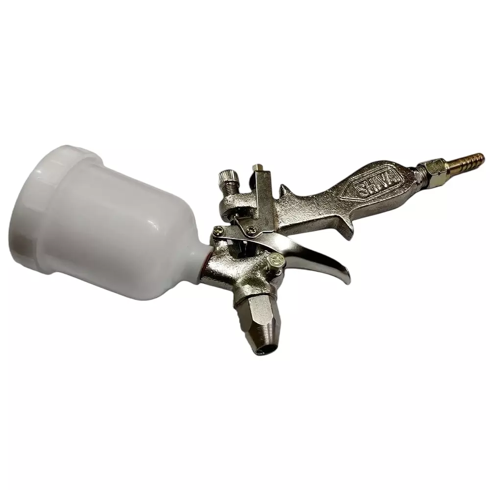 GENERIC Paint Spray Gun With Cup 1/4 Pint 118 ml Stainless Steel Comfortable Grip Silver