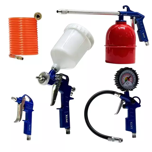 XLNT 5 Pcs Spray Gun Kit for Painting Walls, Automobiles & More, 5 PCS Kit of Spray gun