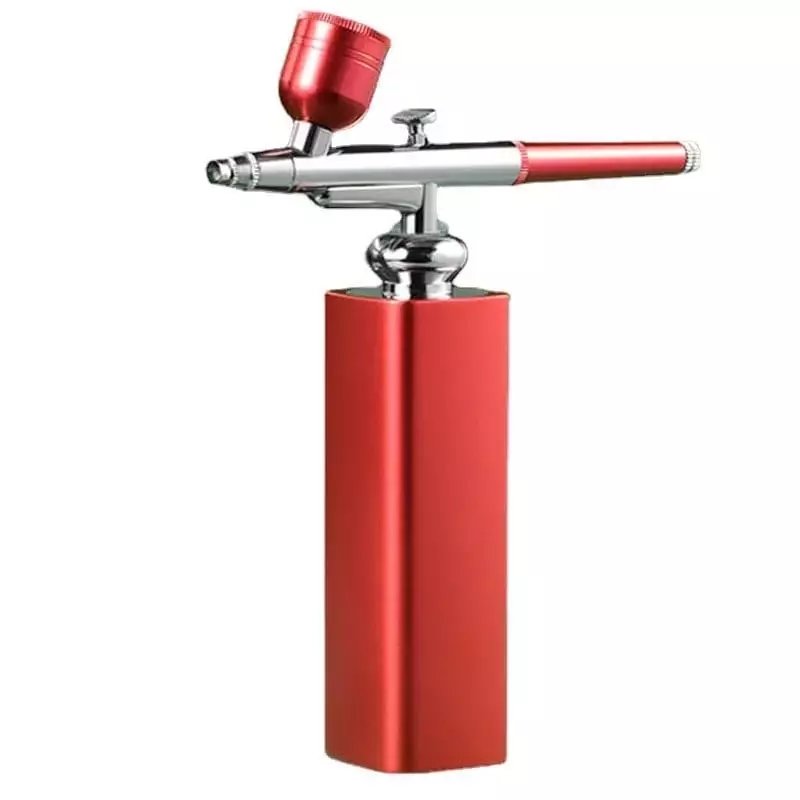 DY TOOLS Portable Mini Air Brush Spray Gun Metal 30 PSI Red Color