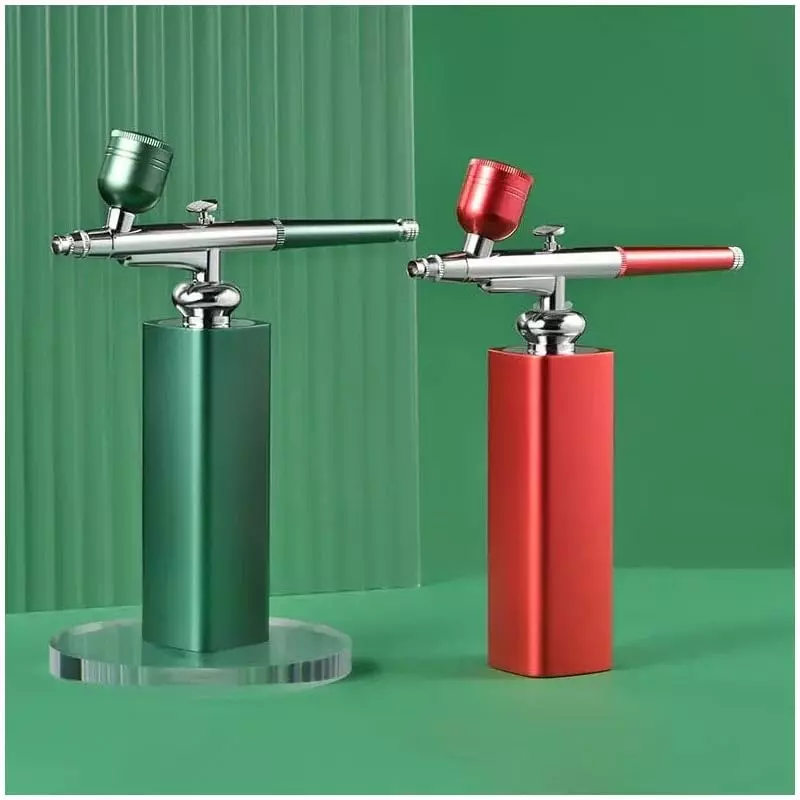 DY TOOLS Portable Mini Air Brush Spray Gun Metal 30 PSI Red Color