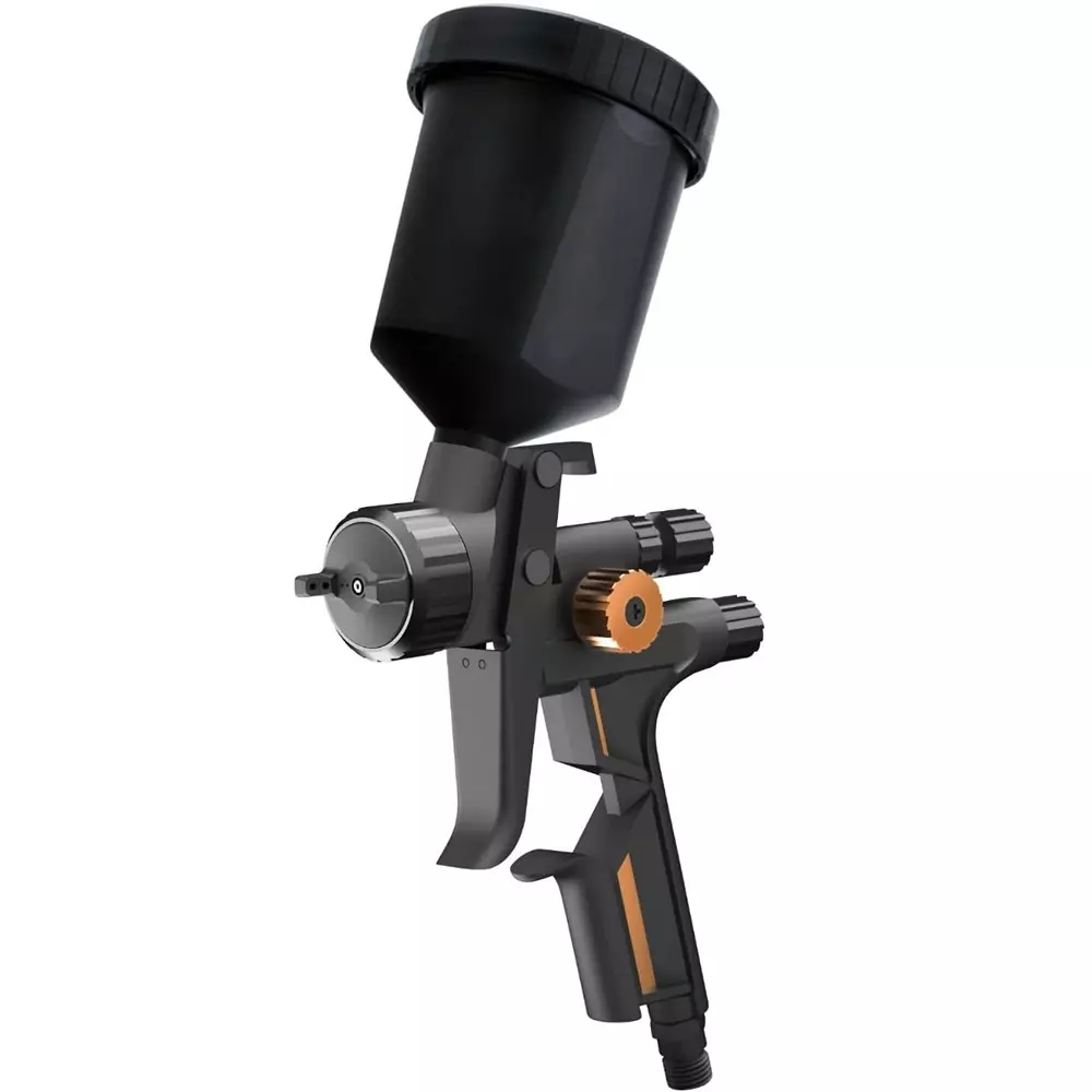 Painter HVLP Gravity Spray Gun 1/3 Inch (8.46 mm) Air Inlet 1.3 mm Black, Gloss-2