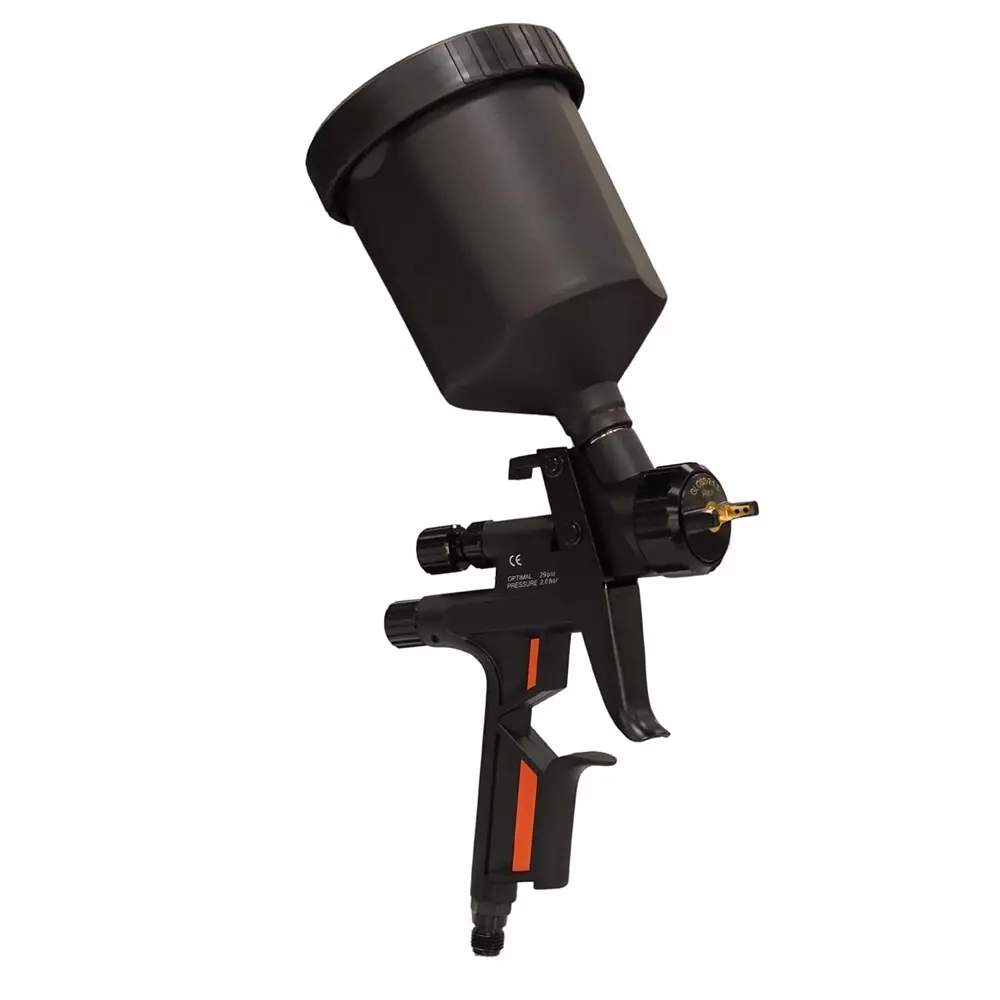 Painter HVLP Gravity Spray Gun 1/3 Inch (8.46 mm) Air Inlet 1.3 mm Black, Gloss-2