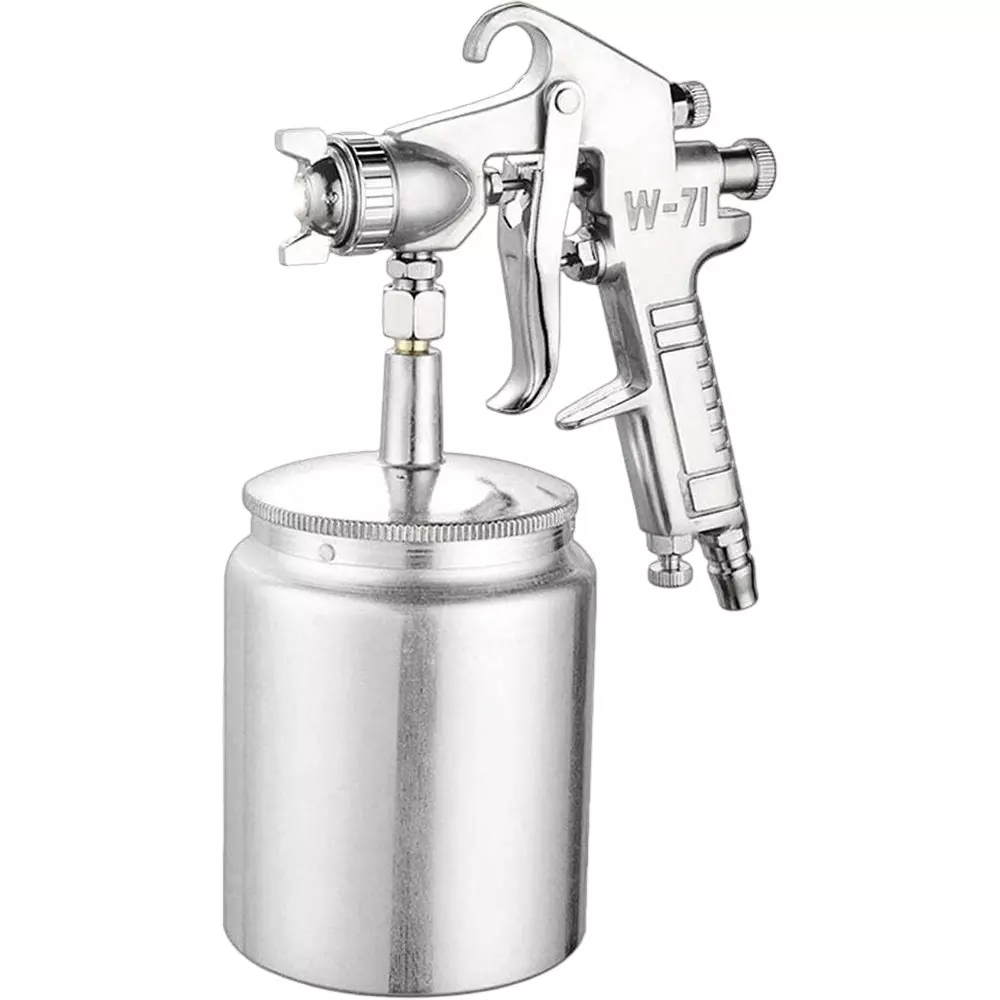 SHIV ALASKA Round Tip Suction Paint HVLP Spray Gun 300 L/min Flow 3000 N/m Max. Pressure 1.5 mm Tip