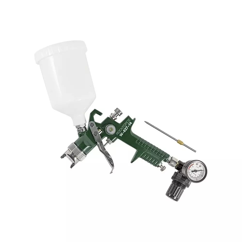 Rock Force HVLP Pneumatic Spray Gun 600 ml Capacity 1.7 mm Nozzle Dia. 3.5 Bar Pressure, RF-W-827-14