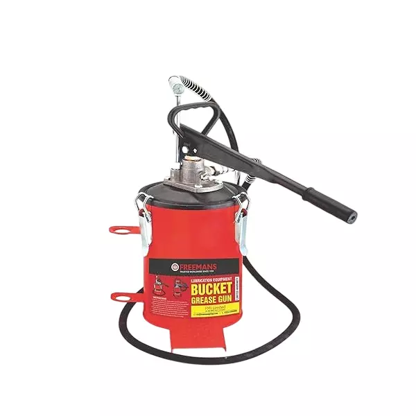 Freemans Bucket Grease Pump with Variable Stroke Handle 3 Kg Up to 5000 PSI High-Pressure Aluminium & Steel Red, BP3