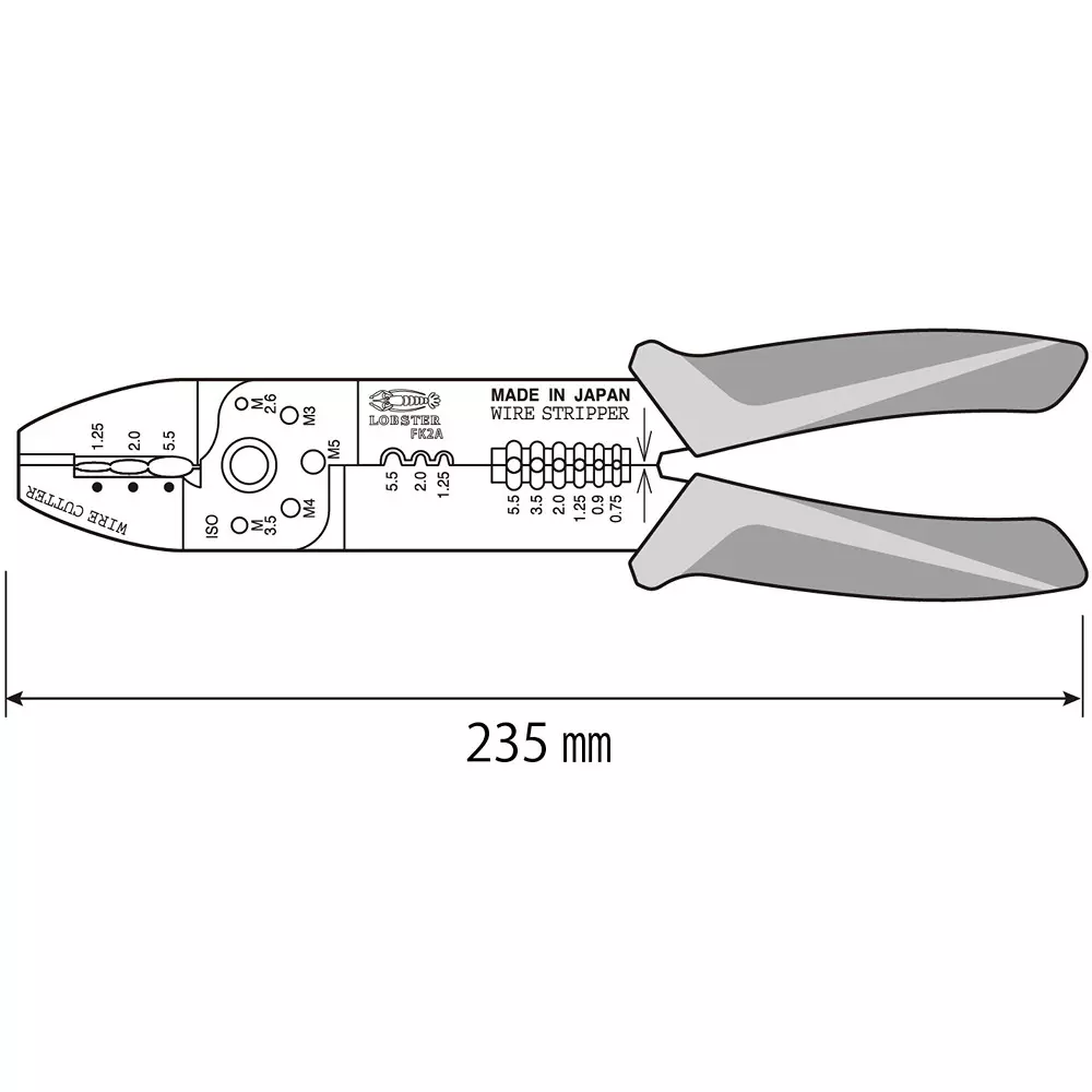 lobster-lobtex-electrical-terminal-crimping-tool-235-mm-overall-length-fk2a