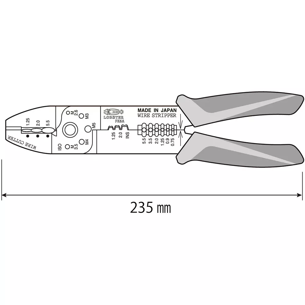lobster-lobtex-electrical-terminal-crimping-tool-235-mm-overall-length-fk6a