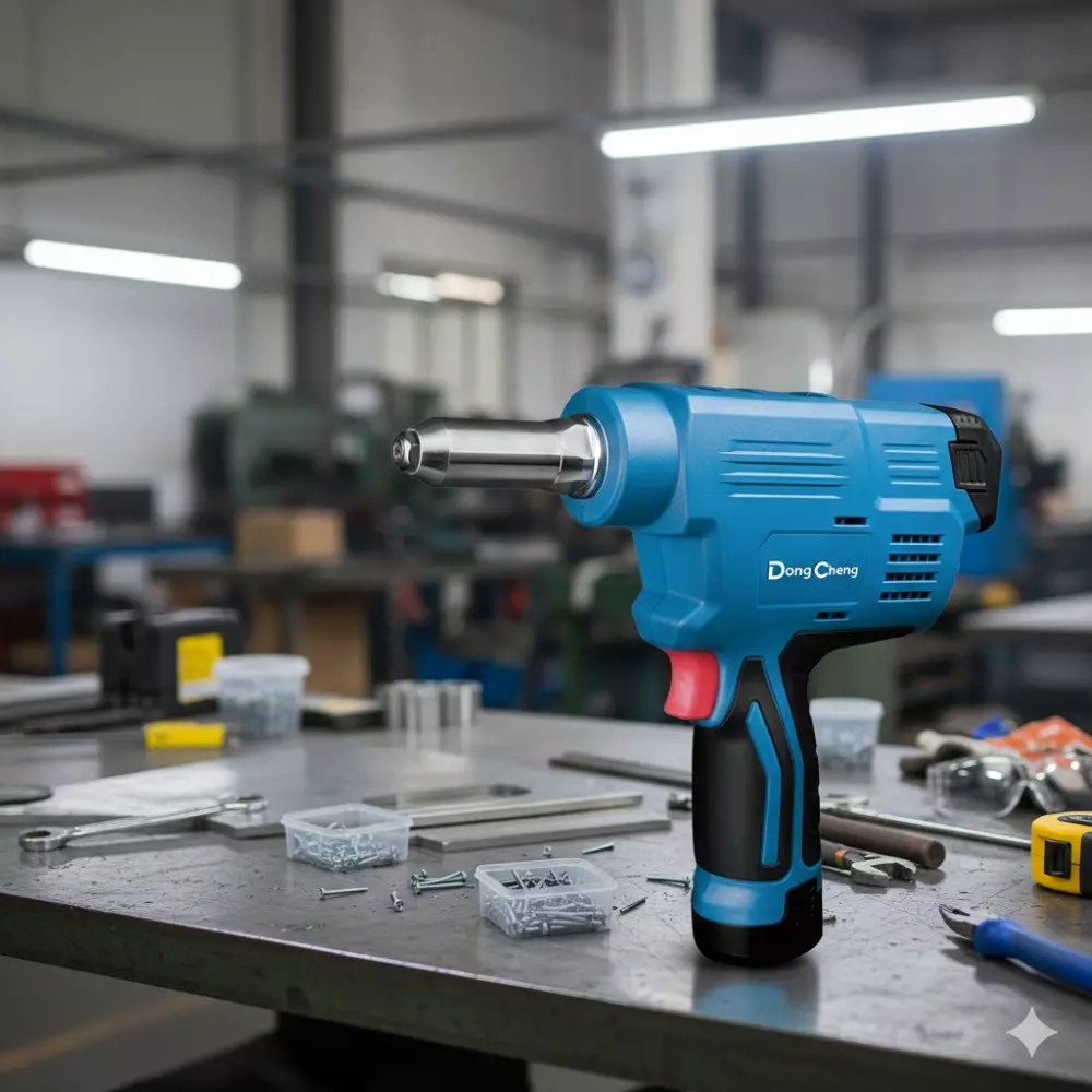 dongcheng-12-v-cordless-blind-riveting-gun-20-mm-stroke-and-10000-n-maximum-tension-dcpm50-type-ek-with-2-battery-1-charger