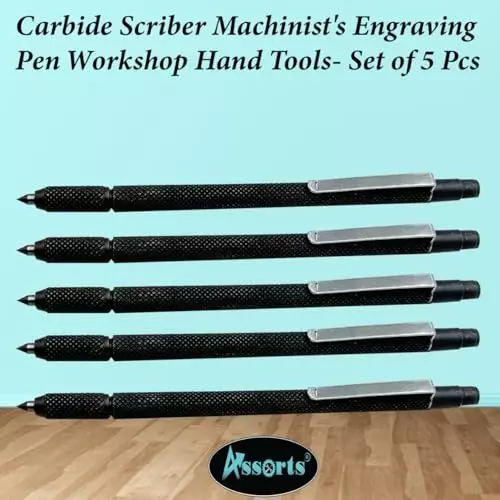Assorts Scriber Machinist's Engraving Pen Carbide Alloy Steel 150 mm Length (Pack of 5)