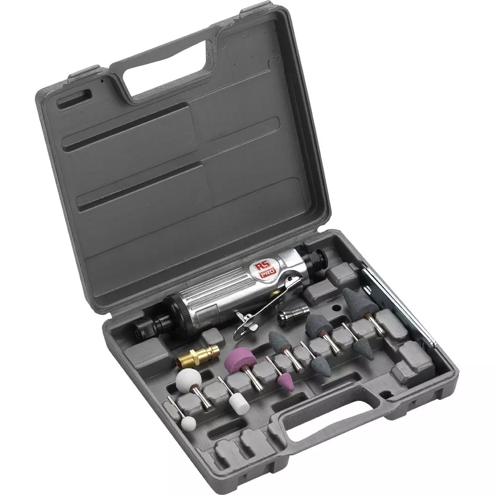 RS PRO Air Grinder 85 L/min Air Die Grinder 6.35 mm 6.2 bar Max Pressure 10 mm 175 mm, 7398391