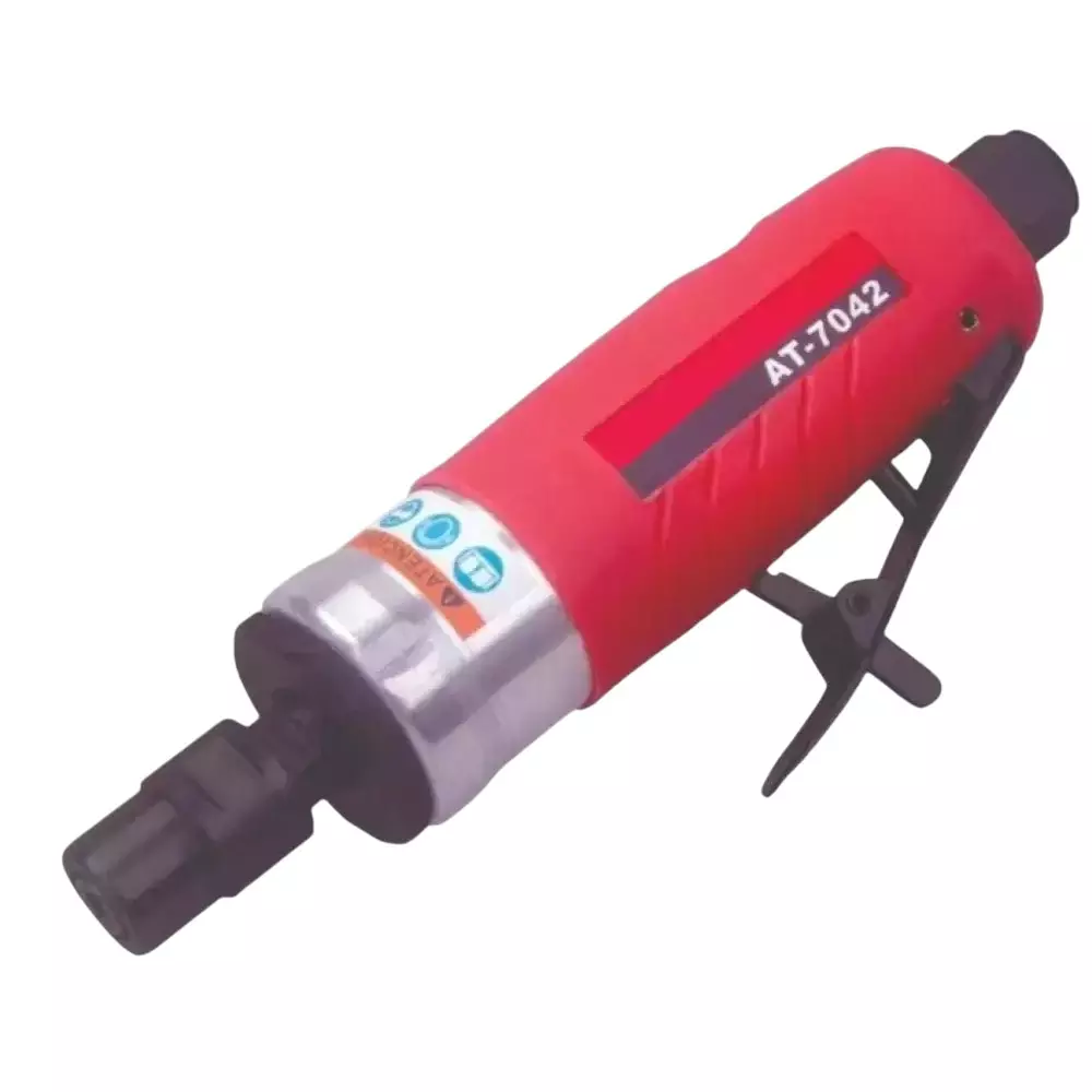 INTECO Mini Air Angle Die Grinder IR Type 1/4 inch (6.35 mm) Air Inlet and 25000 RPM Free Speed, AT 7042 (Without Cutting Wheel)